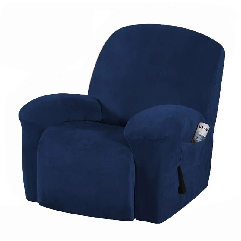 1 Seater High Grade Velvet Non-slip Relax Armchair Cover All-inclusive Recliner Sofa Cover Elastic Recliner Case Suede Couch Armchair Cover - Image 9