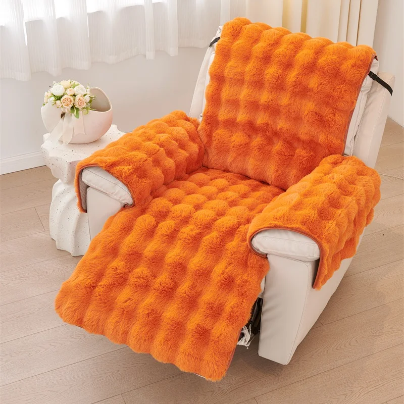 1 Seater Thick Plush Recliner Sofa Cover Anti-cat Scratch Single Armchair Cover Soft Warm Relax Lazy Boy Chair Slipcover - Image 11