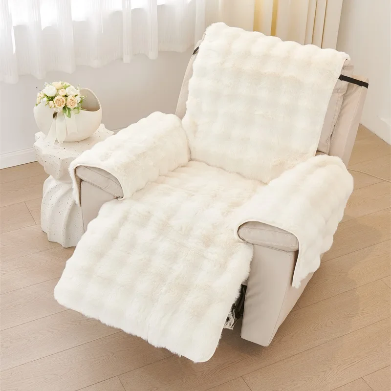 1 Seater Thick Plush Recliner Sofa Cover Anti-cat Scratch Single Armchair Cover Soft Warm Relax Lazy Boy Chair Slipcover - Image 9