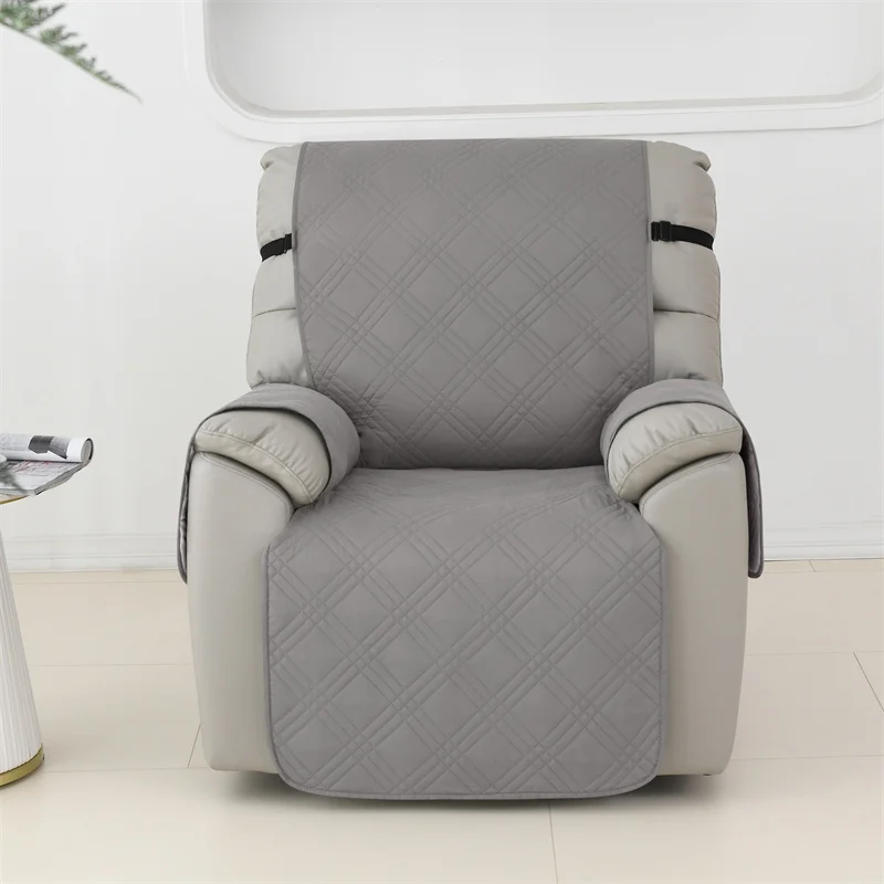 1 Seater Waterproof Recliner Chair Cover Solid Color Quilted Armchair Slipcover Pet Kids Accent Couch For Living Room Hotel Home - Image 4