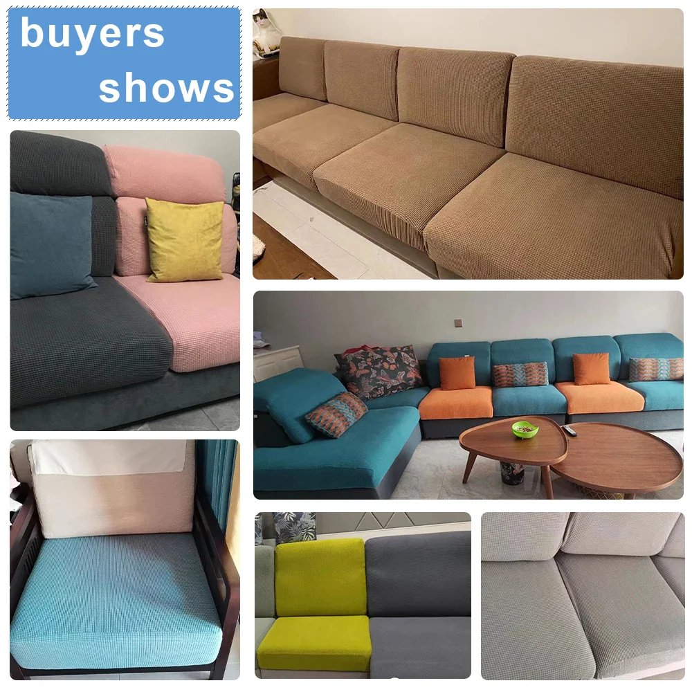2025 Best Selling Jacquard Waterproof Sofa Cushion Cover Elastic Sofa Protector Slipcovers Removable Solid Sofa Cover - Image 5