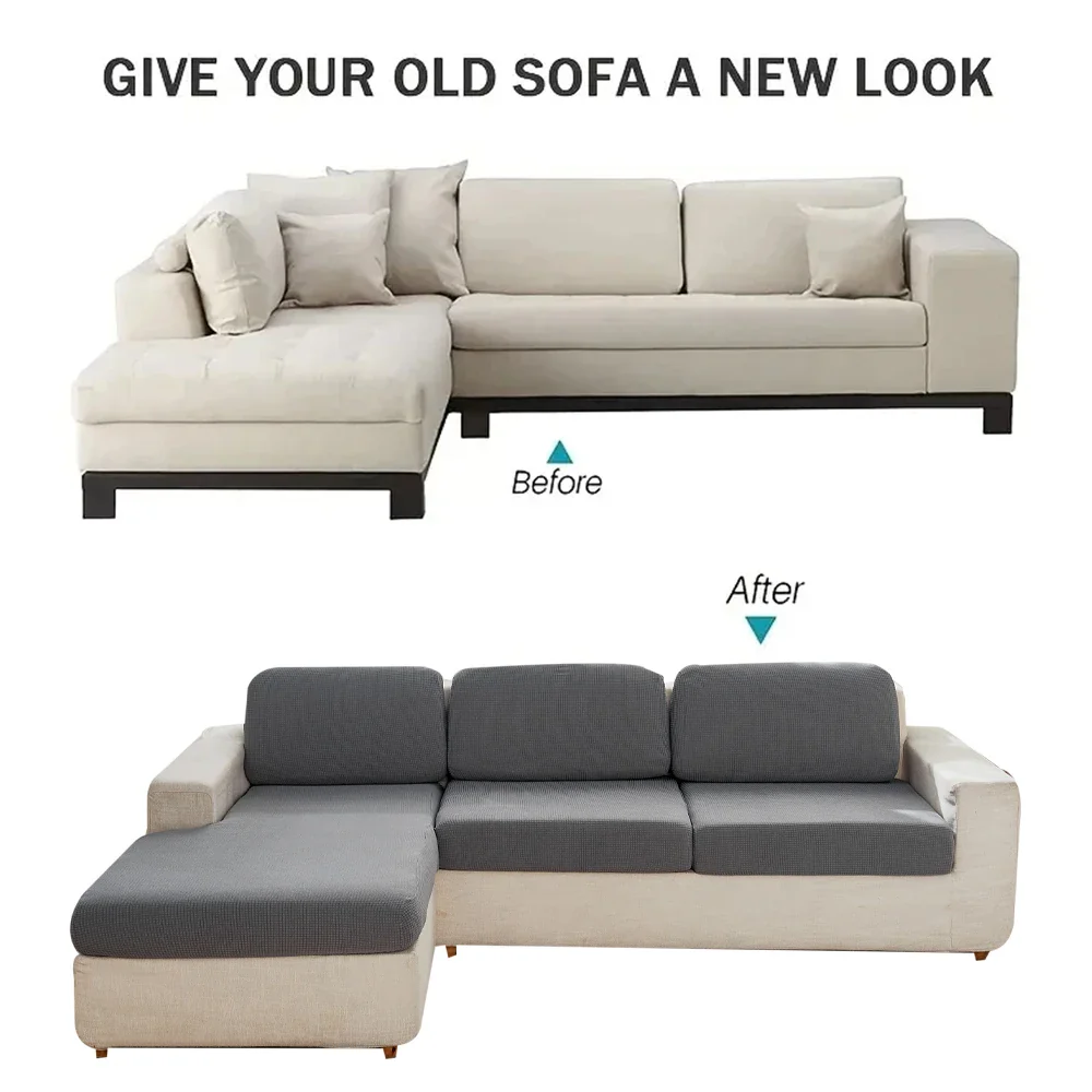 2025 Best Selling Jacquard Waterproof Sofa Cushion Cover Elastic Sofa Protector Slipcovers Removable Solid Sofa Cover - Image 6