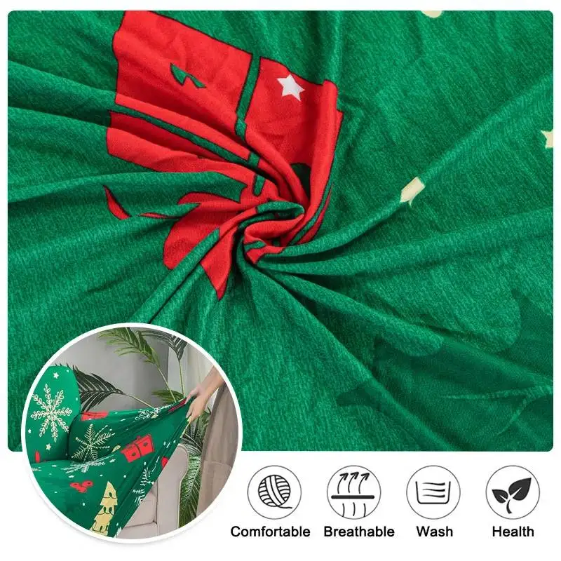 2025 Christmas Sofa Covers Printed Sofa Cover for Living Room Elastic Slipcover All-inclusive Couch Cover Furniture Protector - Image 6