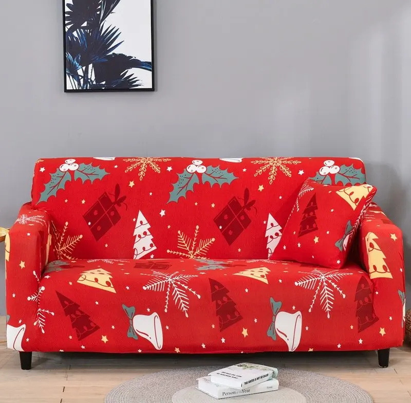 2025 Christmas Sofa Covers Printed Sofa Cover for Living Room Elastic Slipcover All-inclusive Couch Cover Furniture Protector - Image 7