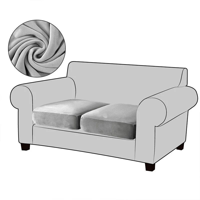 2025 Velvet Sofa Seat Cushion Covers For Living Room Plush Sofa Cushion Covers Soft Stretch Sofas Couch Slipcover - Image 10