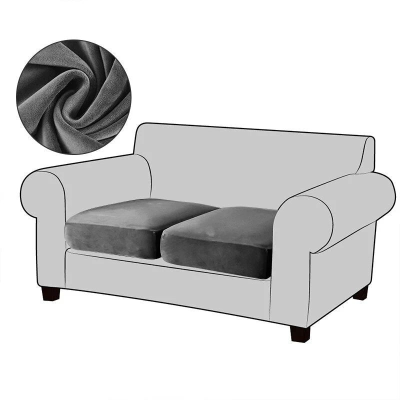 2025 Velvet Sofa Seat Cushion Covers For Living Room Plush Sofa Cushion Covers Soft Stretch Sofas Couch Slipcover - Image 13