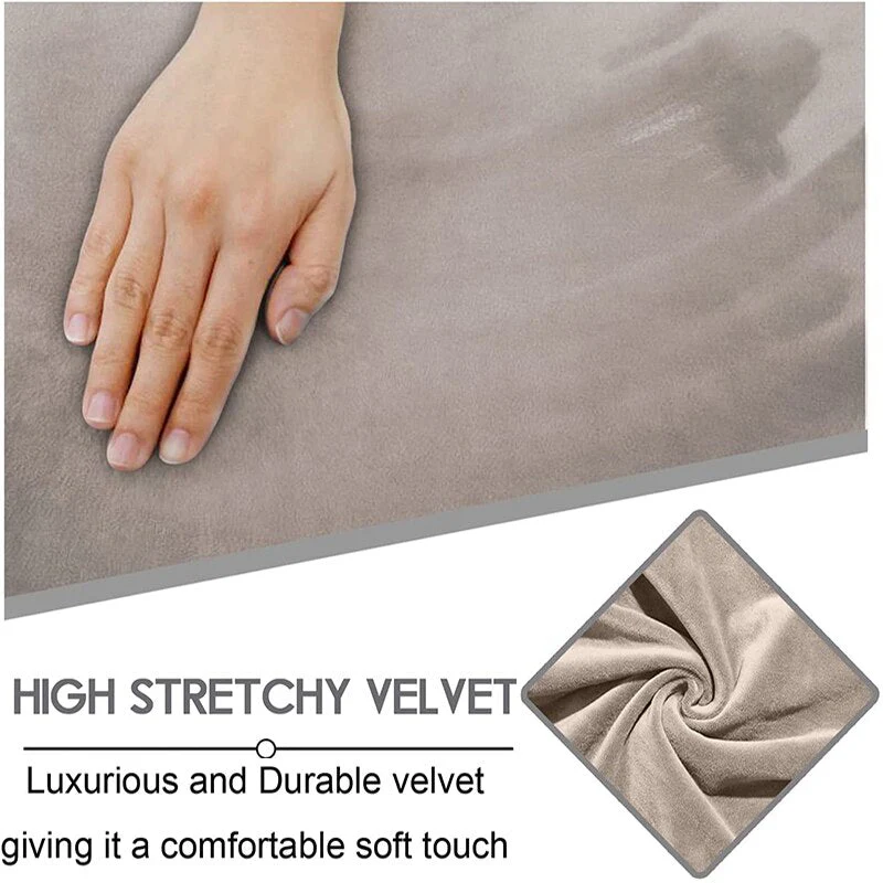 2025 Velvet Sofa Seat Cushion Covers For Living Room Plush Sofa Cushion Covers Soft Stretch Sofas Couch Slipcover - Image 4