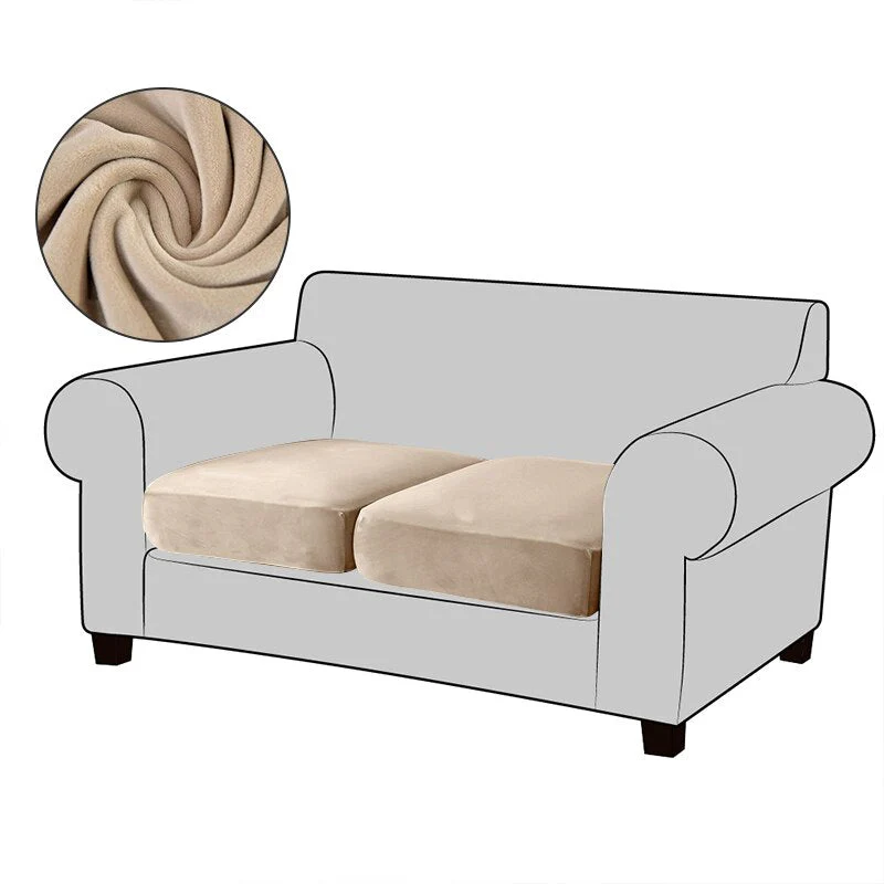 2025 Velvet Sofa Seat Cushion Covers For Living Room Plush Sofa Cushion Covers Soft Stretch Sofas Couch Slipcover - Image 7