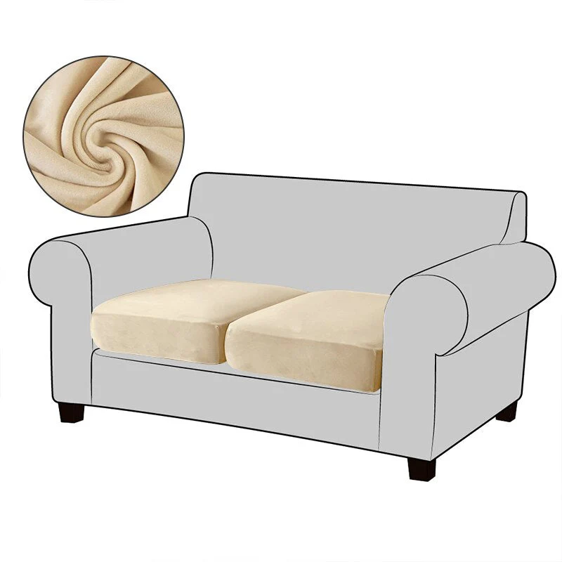 2025 Velvet Sofa Seat Cushion Covers For Living Room Plush Sofa Cushion Covers Soft Stretch Sofas Couch Slipcover - Image 8