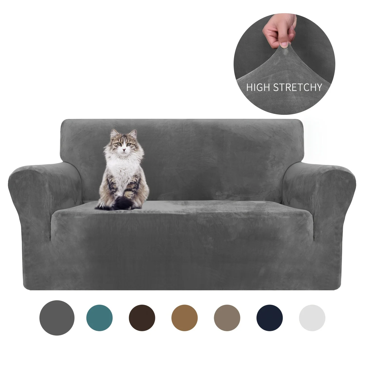 2026 Thickened Velvet Elastic Sofa Cover Universal Pet-Friendly Anti-Scratch Protector for Living Room Home Decor Soft Machine Washable - Image 10
