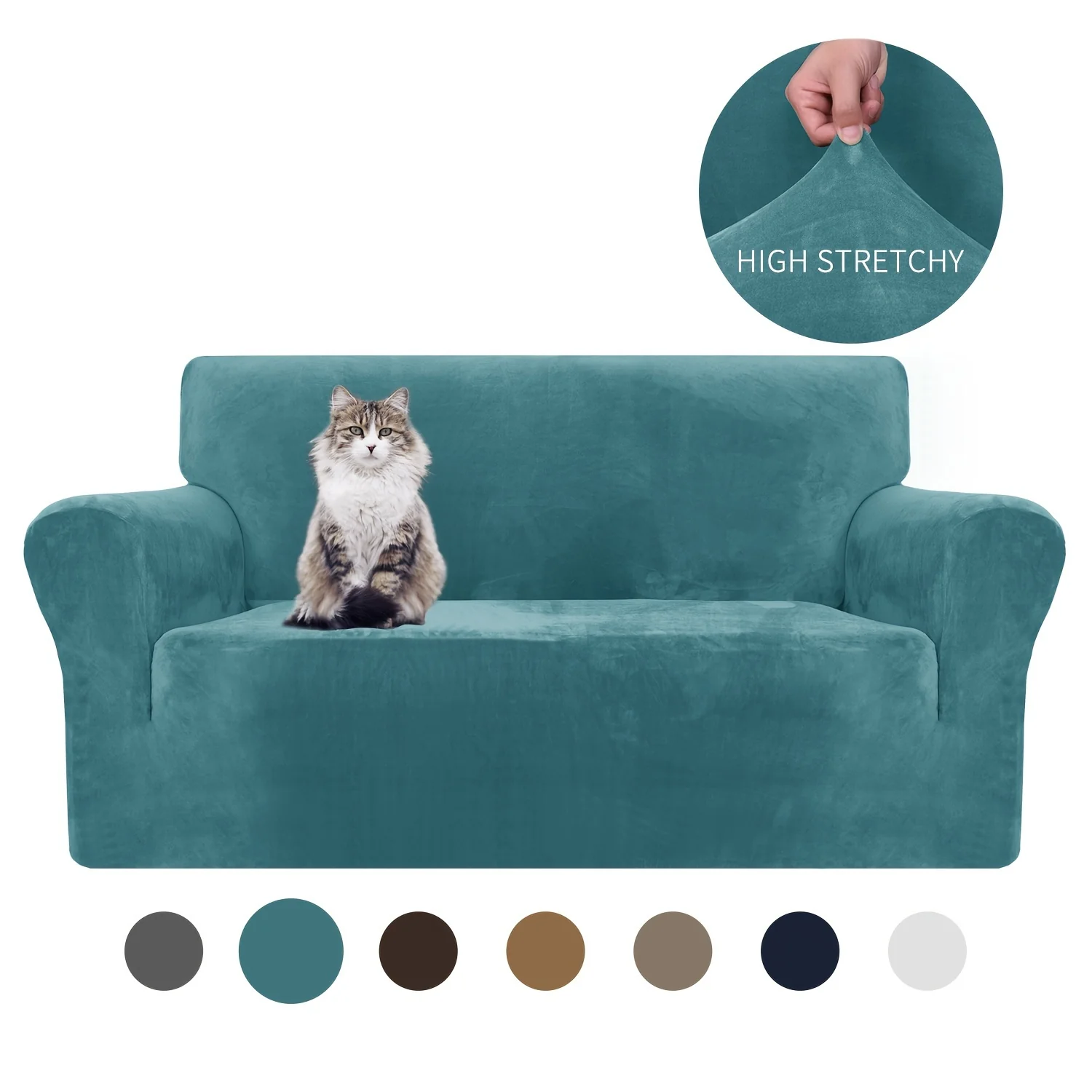 2026 Thickened Velvet Elastic Sofa Cover Universal Pet-Friendly Anti-Scratch Protector for Living Room Home Decor Soft Machine Washable - Image 22