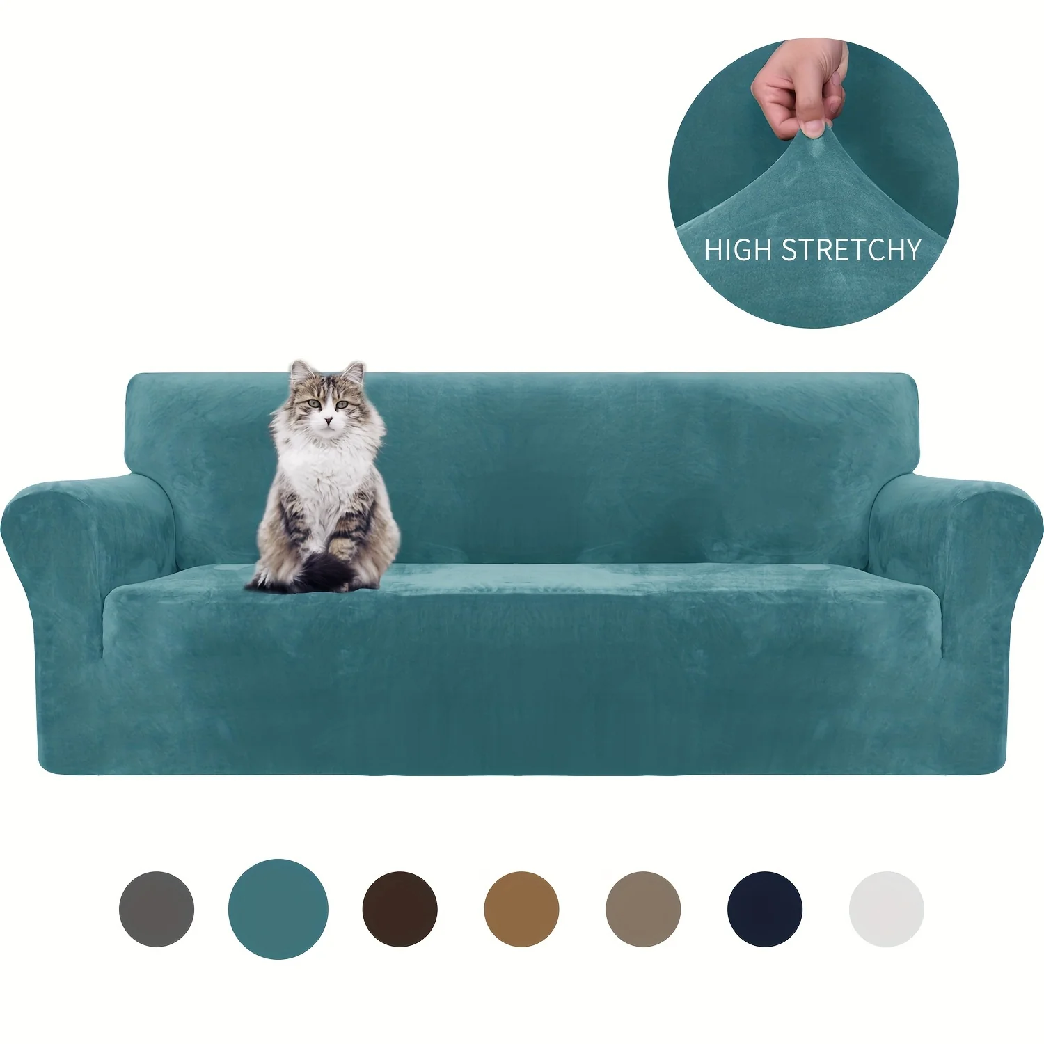 2026 Thickened Velvet Elastic Sofa Cover Universal Pet-Friendly Anti-Scratch Protector for Living Room Home Decor Soft Machine Washable - Image 23