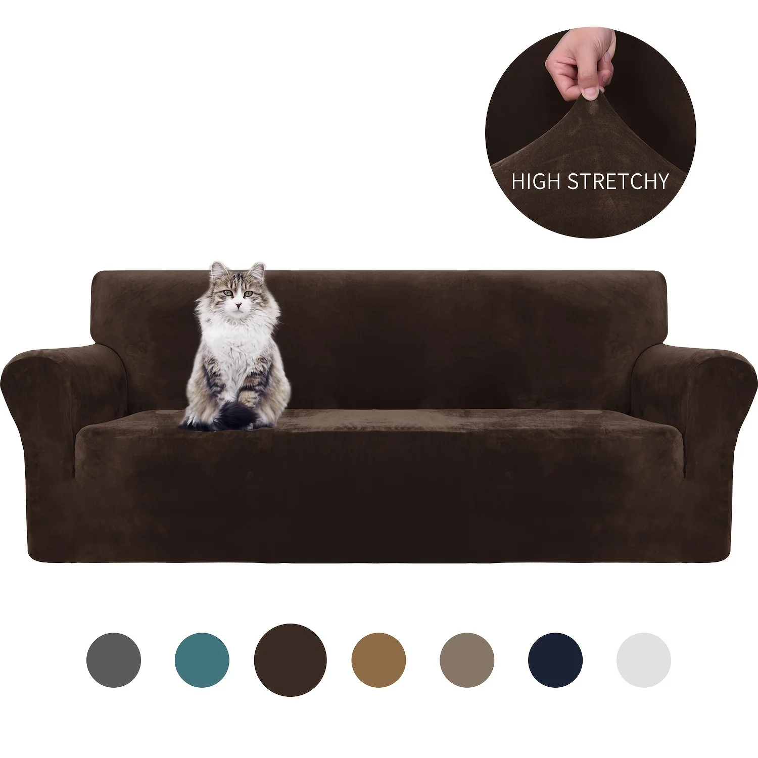 2026 Thickened Velvet Elastic Sofa Cover Universal Pet-Friendly Anti-Scratch Protector for Living Room Home Decor Soft Machine Washable - Image 27