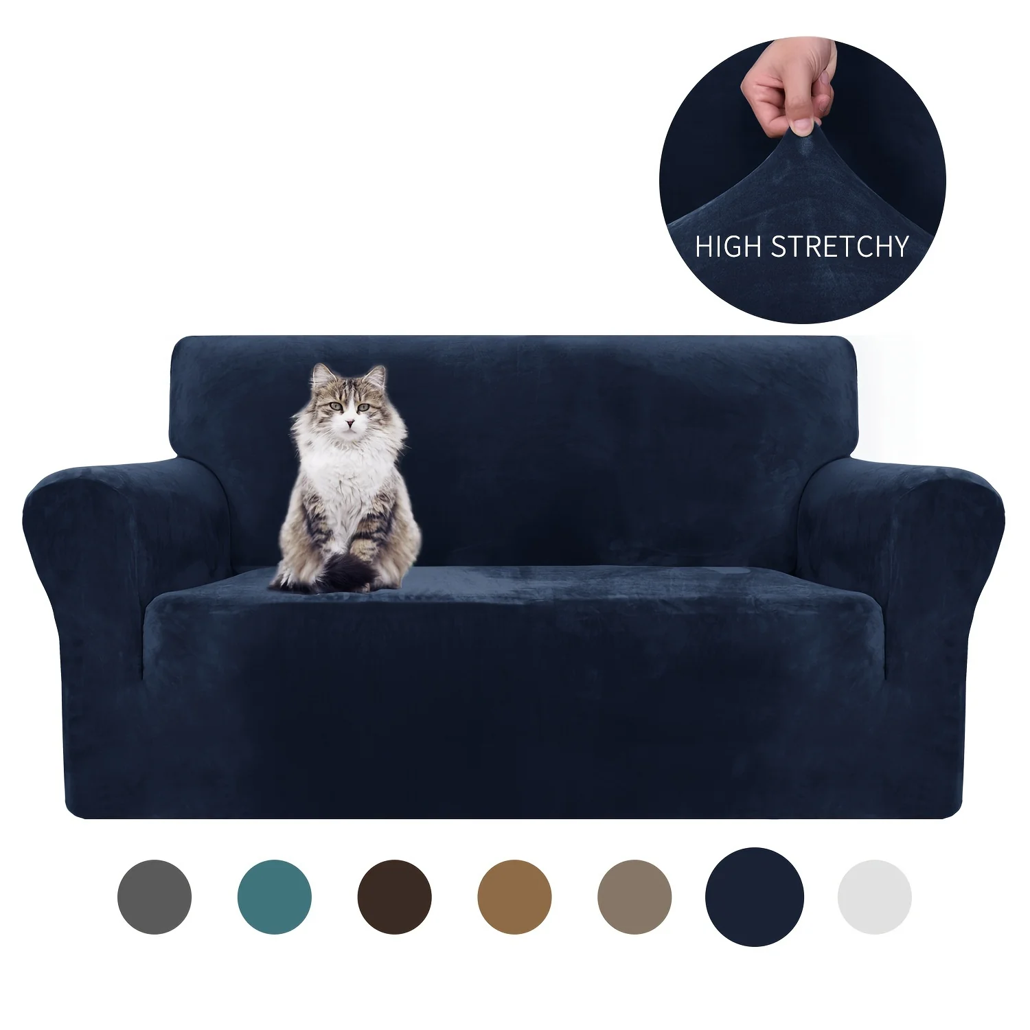 2026 Thickened Velvet Elastic Sofa Cover Universal Pet-Friendly Anti-Scratch Protector for Living Room Home Decor Soft Machine Washable - Image 5