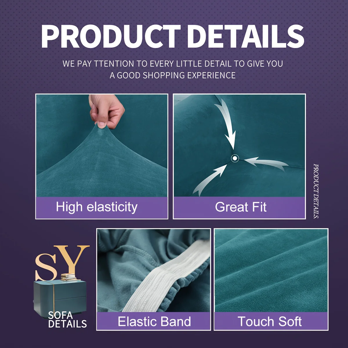 2026 Thickened Velvet Elastic Sofa Cover Universal Pet-Friendly Anti-Scratch Protector for Living Room Home Decor Soft Machine Washable - Image 6