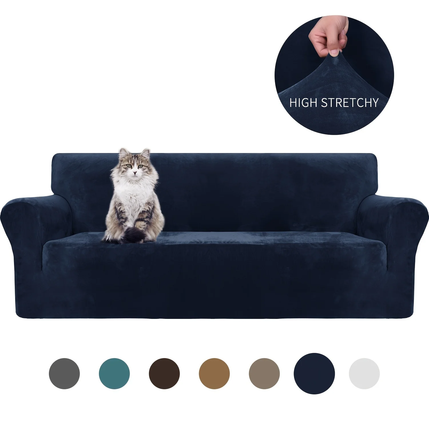 2026 Thickened Velvet Elastic Sofa Cover Universal Pet-Friendly Anti-Scratch Protector for Living Room Home Decor Soft Machine Washable - Image 7