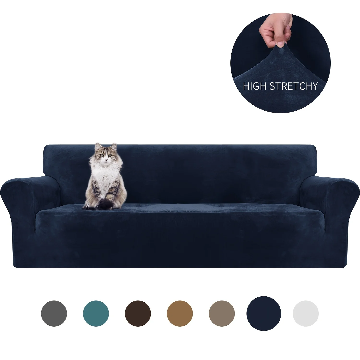2026 Thickened Velvet Elastic Sofa Cover Universal Pet-Friendly Anti-Scratch Protector for Living Room Home Decor Soft Machine Washable - Image 8