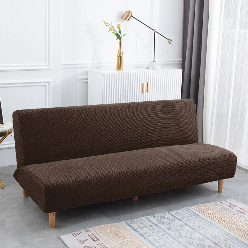 3 Different Sizes Jacquard Fabric Armless Sofa Bed Cover Sofa New Year Decor Slipcovers Stretch Protector Elastic Bench Cover - Image 11