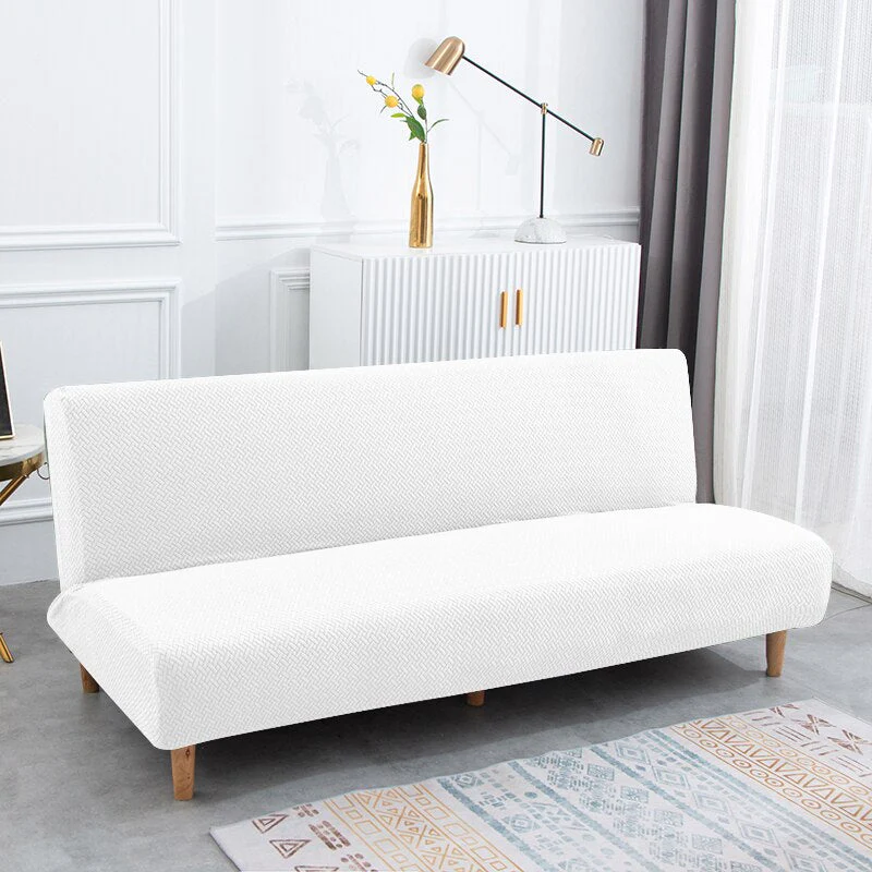 3 Different Sizes Jacquard Fabric Armless Sofa Bed Cover Sofa New Year Decor Slipcovers Stretch Protector Elastic Bench Cover - Image 15