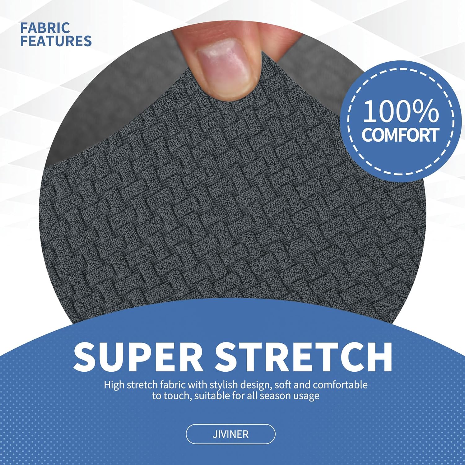 3 Pieces Stretch Couch Covers for 2 Cushion Couch Fitted Thick Loveseat Sofa Slipcover with 2 Seat Cushion Covers for Pet Dogs - Image 7