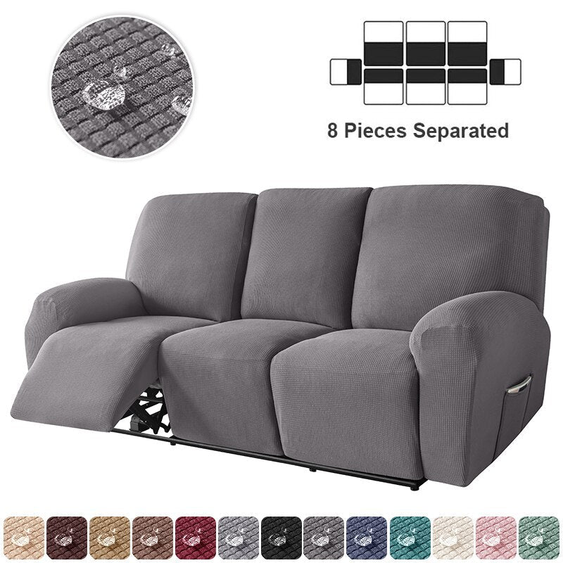 3 Seater Recliner Sofa Cover Waterproof Elastic Three Reclining Chair Cover Protector Lazy Boy Relax Armchair Cover - Image 16
