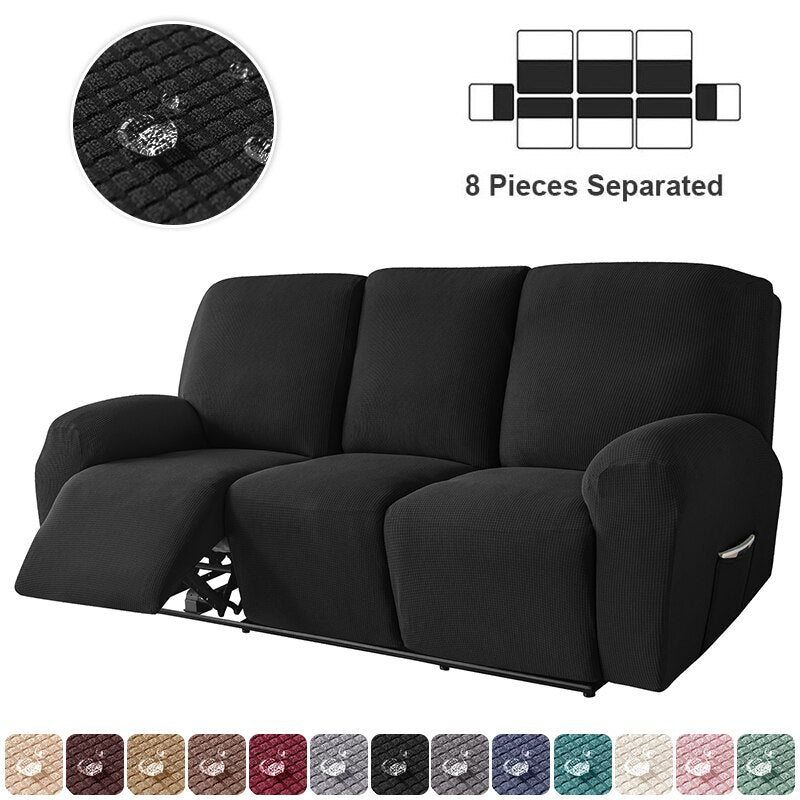 3 Seater Recliner Sofa Cover Waterproof Elastic Three Reclining Chair Cover Protector Lazy Boy Relax Armchair Cover - Image 18