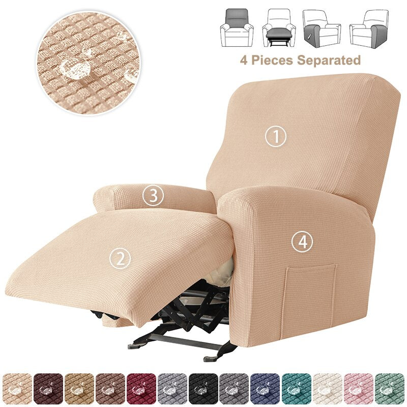 3 Seater Recliner Sofa Cover Waterproof Elastic Three Reclining Chair Cover Protector Lazy Boy Relax Armchair Cover - Image 20