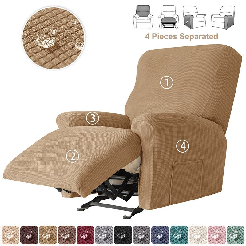 3 Seater Recliner Sofa Cover Waterproof Elastic Three Reclining Chair Cover Protector Lazy Boy Relax Armchair Cover - Image 22