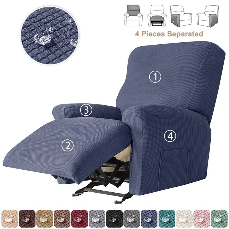 3 Seater Recliner Sofa Cover Waterproof Elastic Three Reclining Chair Cover Protector Lazy Boy Relax Armchair Cover - Image 28