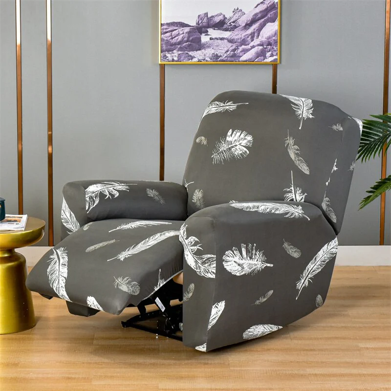 4 Pieces Flower Recliner Sofa Cover Elastic Reclining Chair Cover for Living Room Lazy Boy Relax Armchair Protector Slipcovers Recliner Sofa Cover - Image 11