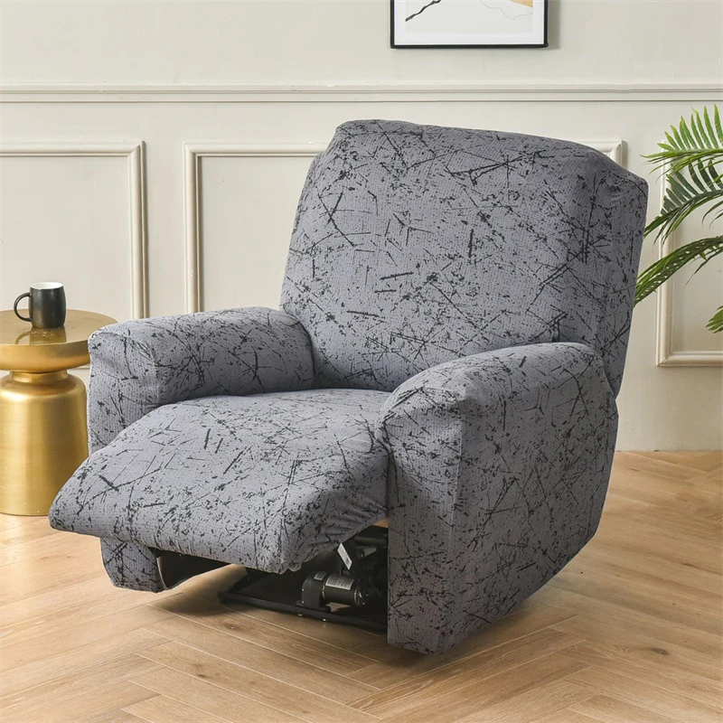 4 Pieces Flower Recliner Sofa Cover Elastic Reclining Chair Cover for Living Room Lazy Boy Relax Armchair Protector Slipcovers Recliner Sofa Cover - Image 25