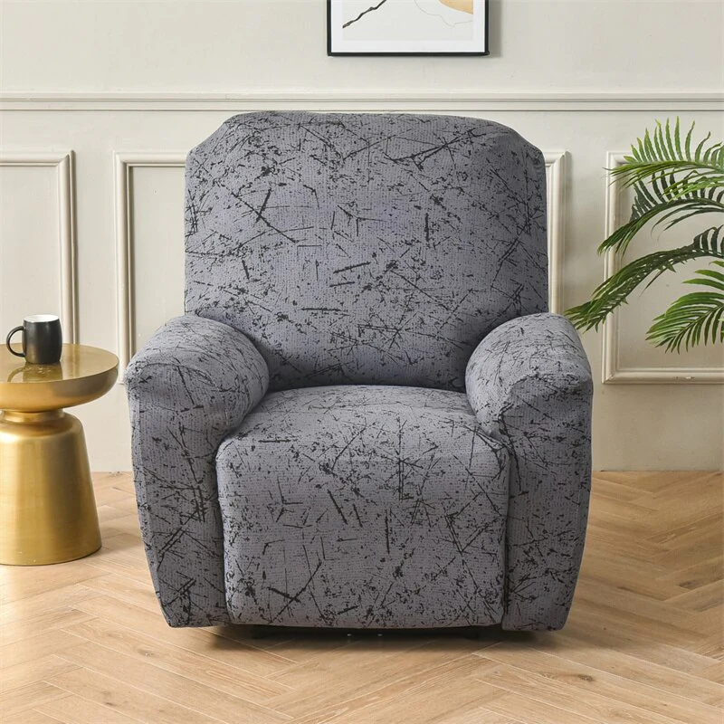 4 Pieces Flower Recliner Sofa Cover Elastic Reclining Chair Cover for Living Room Lazy Boy Relax Armchair Protector Slipcovers Recliner Sofa Cover - Image 3