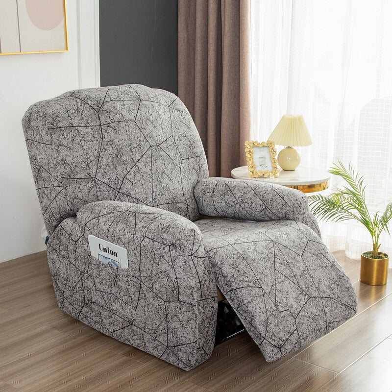 4 pieces Waterproof Recliner Sofa Cover for Living Room Elastic Reclining Chair Cover Protection Lazy Boy Relax Armchair Cover - Image 11