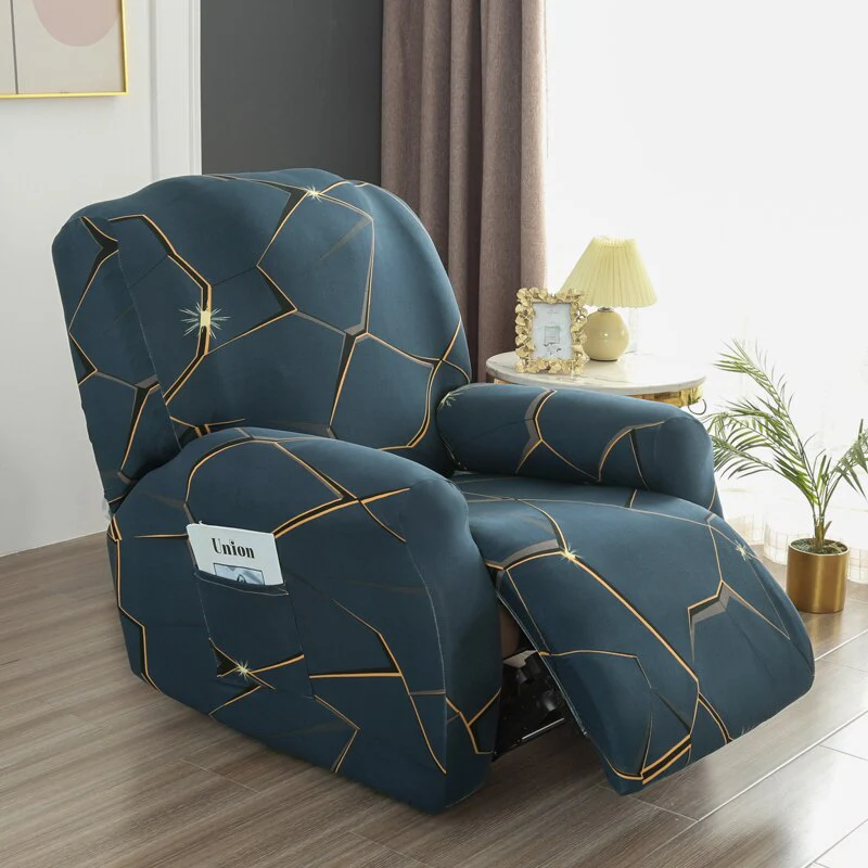 4 pieces Waterproof Recliner Sofa Cover for Living Room Elastic Reclining Chair Cover Protection Lazy Boy Relax Armchair Cover - Image 4