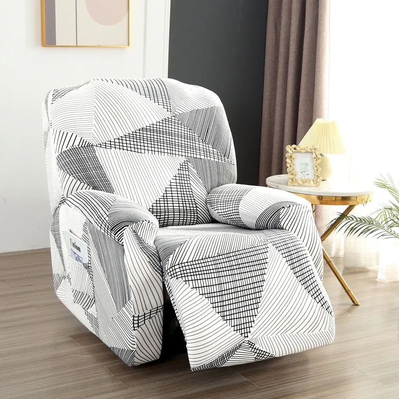 4 pieces Waterproof Recliner Sofa Cover for Living Room Elastic Reclining Chair Cover Protection Lazy Boy Relax Armchair Cover - Image 9