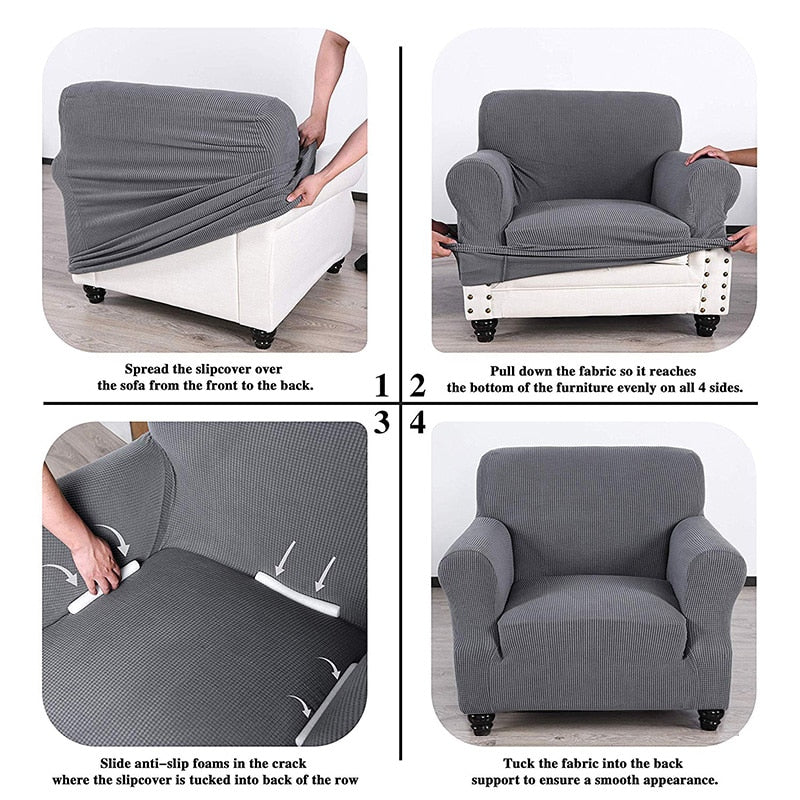 4 Types Armchair Cover Elastic Sofa Cover Stretch Furniture Slipcover for Chairs 1 Seat Couch Cover Case 1 Seat Soft Cover - Image 3