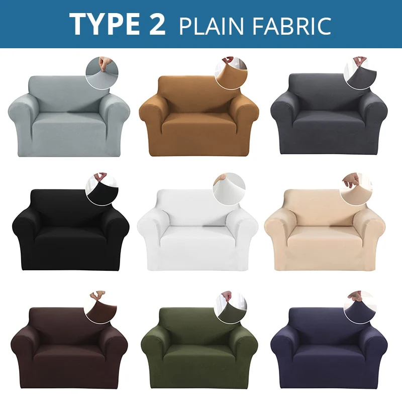 4 Types Armchair Cover Elastic Sofa Cover Stretch Furniture Slipcover for Chairs 1 Seat Couch Cover Case 1 Seat Soft Cover - Image 5