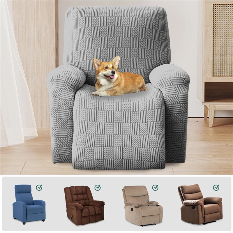4Pcs in 1 Split Thicken Recliner Sofa Cover Elastic Jacquard Single Armchair Covers Lazy Boy Chair Slipcovers - Image 4
