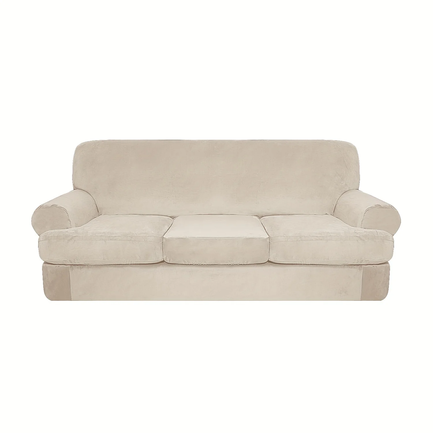 4pcs/set Stretch Sofa Slipcover T-Cushion Sofa Cover Couch Cover Furniture Protector For Hotel Bedroom Living Room Home Decor - Image 10