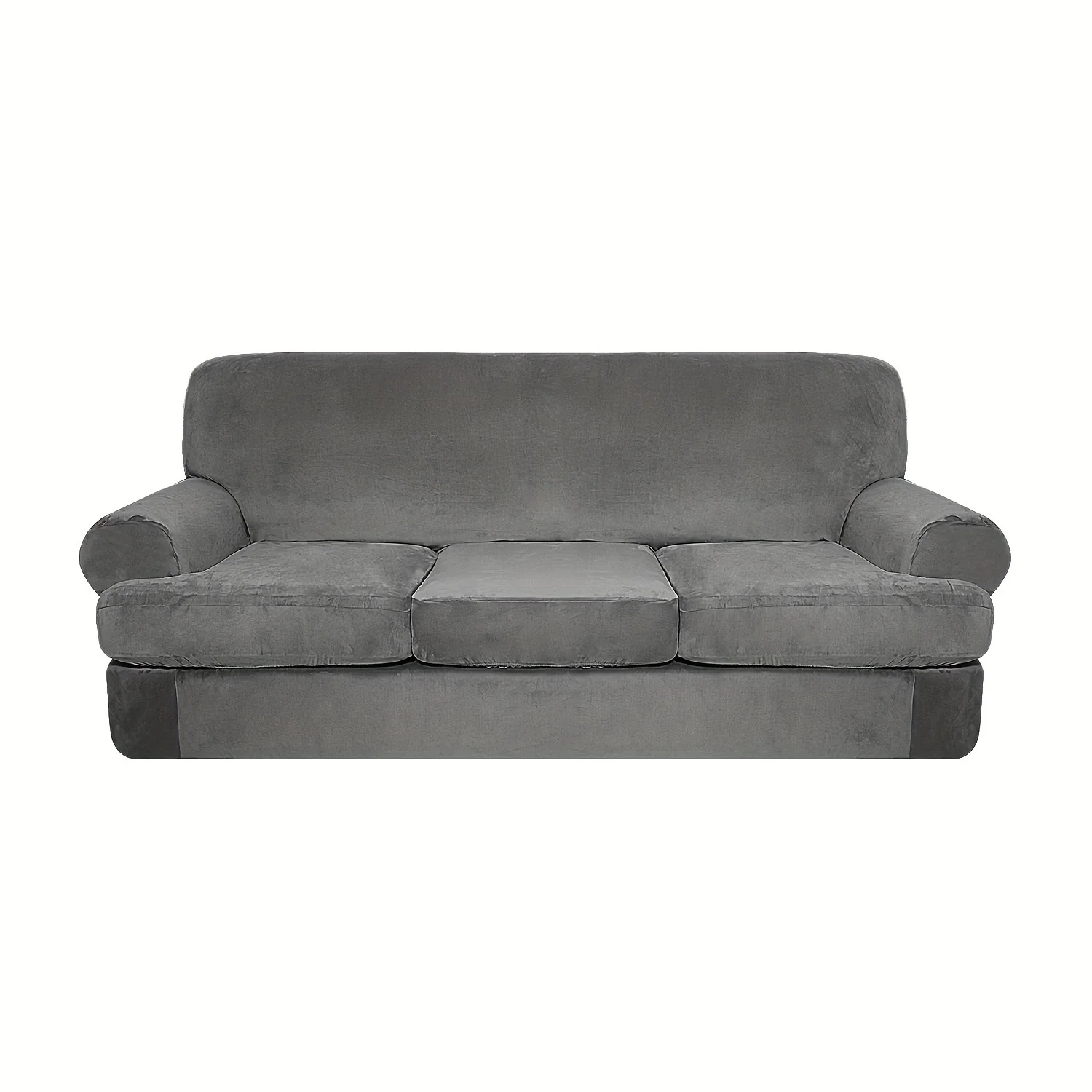 4pcs/set Stretch Sofa Slipcover T-Cushion Sofa Cover Couch Cover Furniture Protector For Hotel Bedroom Living Room Home Decor - Image 3