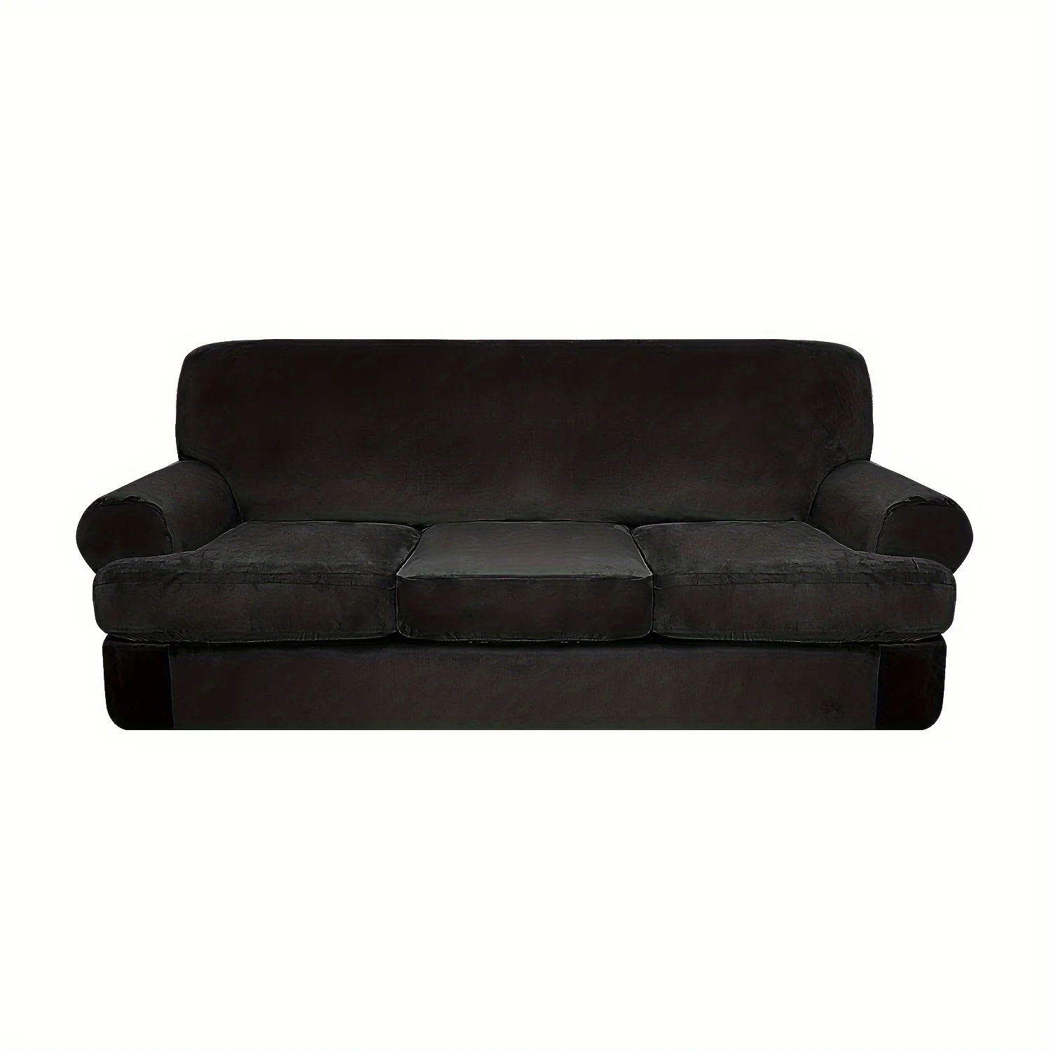 4pcs/set Stretch Sofa Slipcover T-Cushion Sofa Cover Couch Cover Furniture Protector For Hotel Bedroom Living Room Home Decor - Image 5