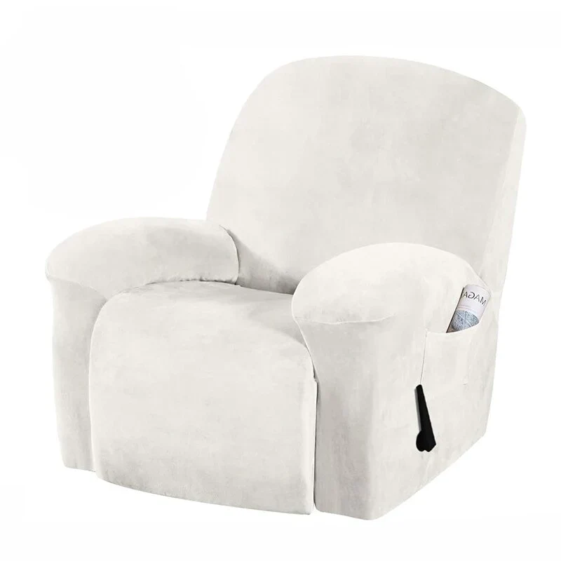 All-in-1/4pcs Split Design High Grade Velvet Recliner Chair Covers Waterproof Couch Covers Armchair Slipcover Washable Furniture Protectors - Image 15
