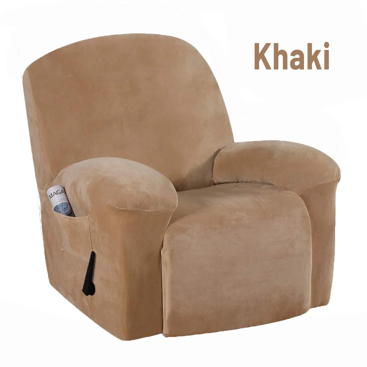 All-in-1/4pcs Split Design High Grade Velvet Recliner Chair Covers Waterproof Couch Covers Armchair Slipcover Washable Furniture Protectors - Image 8