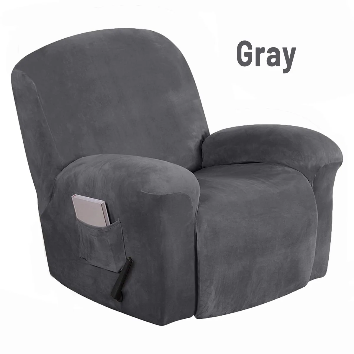 All-in-1/4pcs Split Design High Grade Velvet Recliner Chair Covers Waterproof Couch Covers Armchair Slipcover Washable Furniture Protectors - Image 9