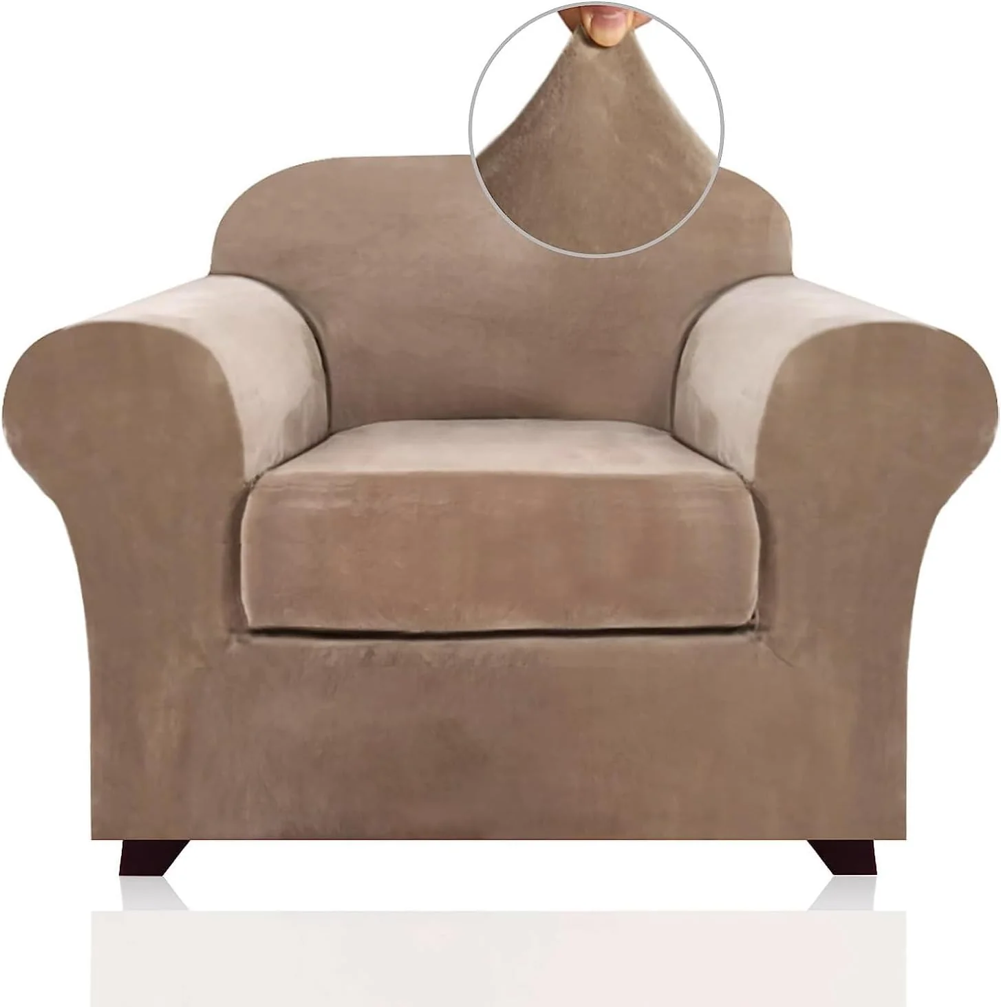 Best Real Velvet Stretch Sofa Covers 2025 New Stretch Velvet Couch Covers for Cushion Sofa Slipcovers Soft Sofa Slip Covers Furniture Covers - Image 13