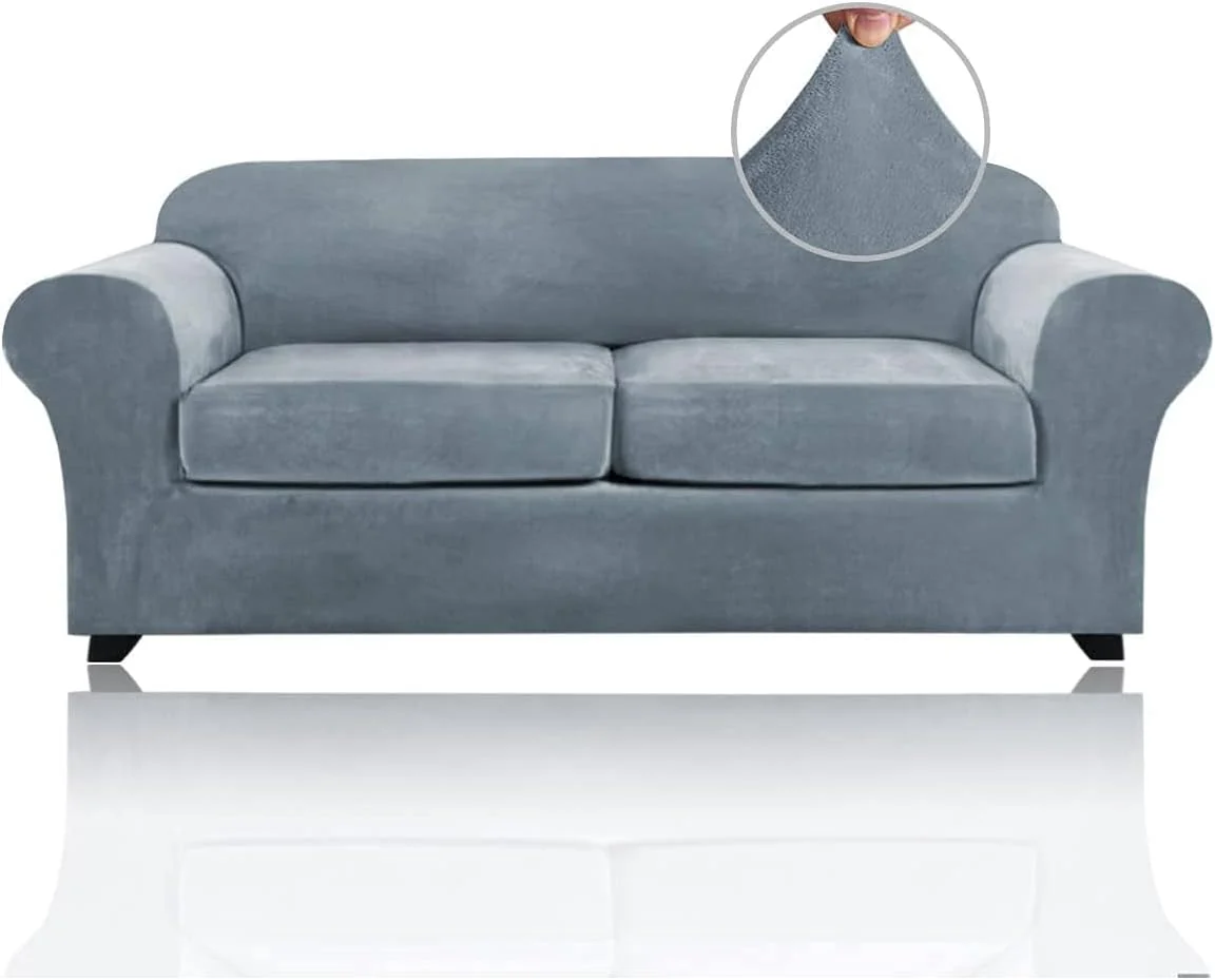 Best Real Velvet Stretch Sofa Covers 2025 New Stretch Velvet Couch Covers for Cushion Sofa Slipcovers Soft Sofa Slip Covers Furniture Covers - Image 37