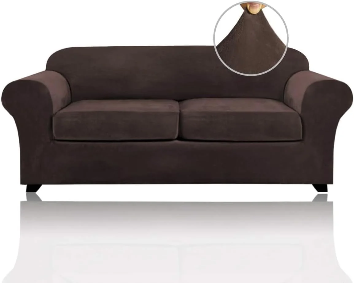 Best Real Velvet Stretch Sofa Covers 2025 New Stretch Velvet Couch Covers for Cushion Sofa Slipcovers Soft Sofa Slip Covers Furniture Covers - Image 40