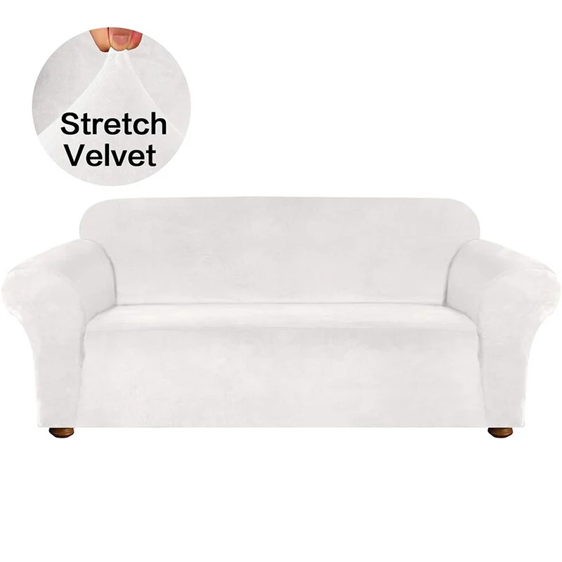 High Grade Velvet Stretch Sofa Cover Couch Slipcover Furniture Protector Case Sofa Cover Elastic 1/2/3/4 Seater Couch Cover Settee Seat Slipcovers - Image 10