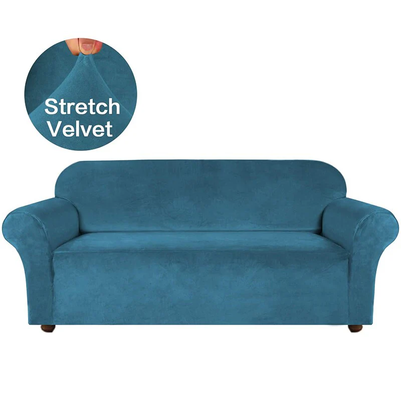 High Grade Velvet Stretch Sofa Cover Couch Slipcover Furniture Protector Case Sofa Cover Elastic 1/2/3/4 Seater Couch Cover Settee Seat Slipcovers - Image 7
