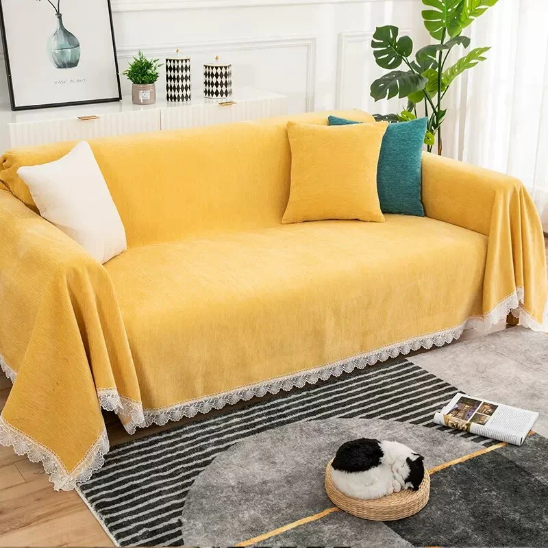 Chenille Sofa Towel Blanket Sectional Couch Cover Throw Sofa Blanket Universal Anti-slip Furniture Protector Sofa Throw Slipcover - Image 14